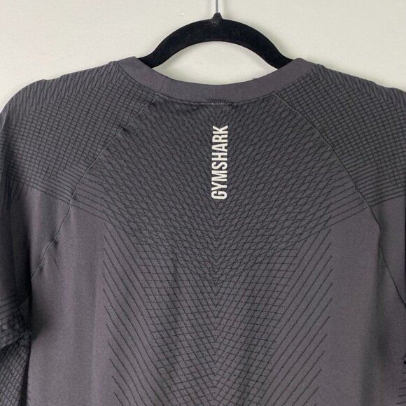 Gymshark T Shirt Mens Medium Gray Short Sleeve Athletic Fit - Picture 7 of 10